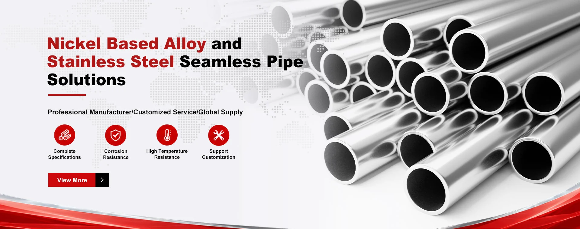 Giải pháp ống liền mạch bằng hợp kim niken và thép không gỉ Giải pháp ống liền mạch bằng hợp kim niken và thép không gỉ